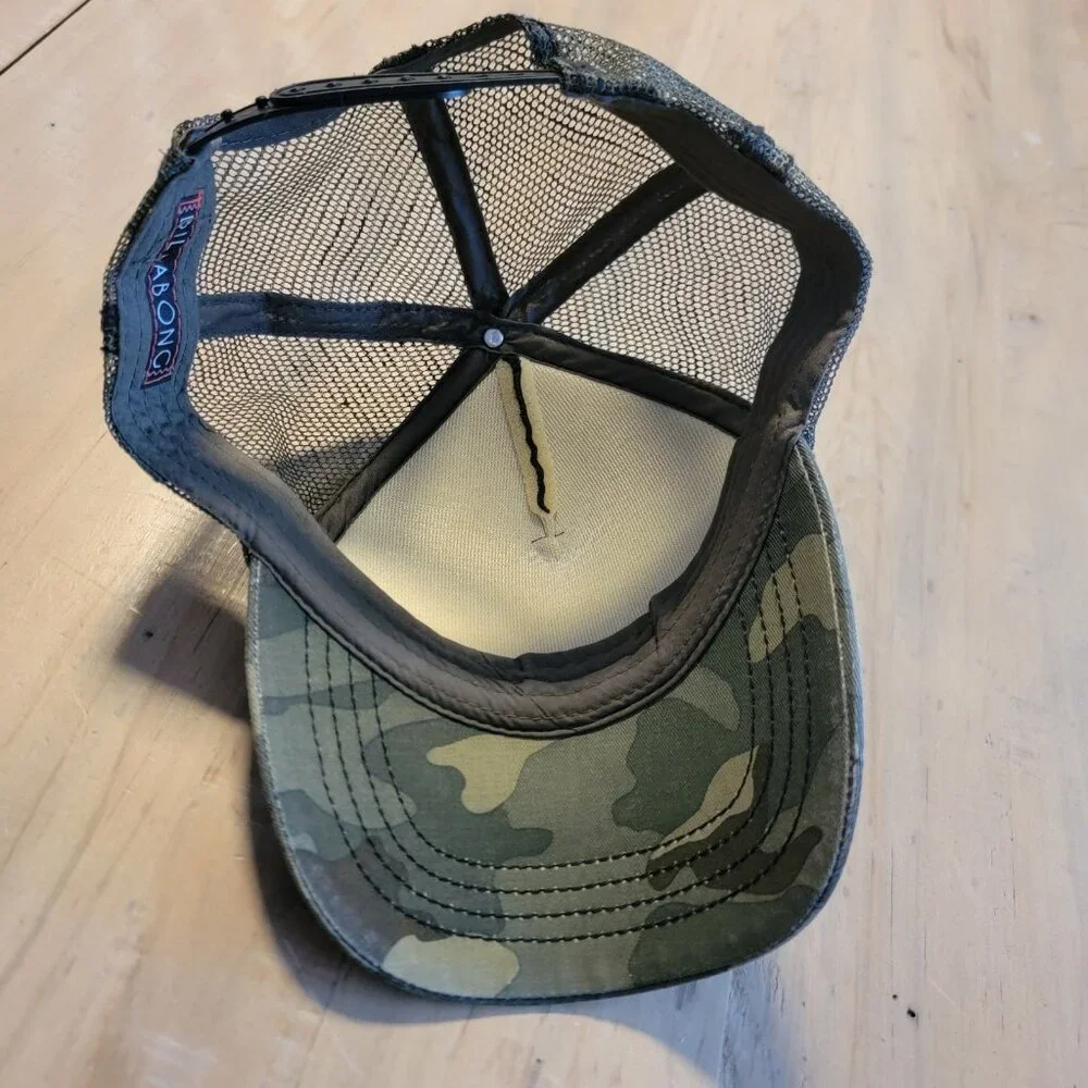 Women Billabong Camo Mesh Trucker Snapback Hat‎ Cap Surf Skate Black Green Pink